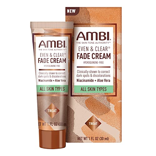 41VpFFnFdL.jpg Ambi Even & Clear Fade Cream, Hydroquinone-free, Hyperpigmentation Treatment, Dark Spot Corrector, Results In As Little As 4 Weeks, Niacinamide, Aloe Vera, Vitamin C, 1 Fl Oz - Image 1