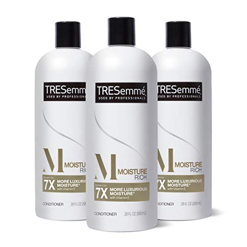 Version 1.0.0 TRESemmé Conditioner Moisture Rich 3 Count for Dry Hair Professional Quality Salon-Healthy Look and Shine Moisture Rich Formulated with Vitamin E and Biotin 28 oz - Image 1