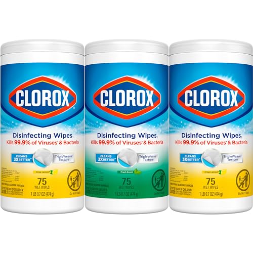 Version 1.0.0 Clorox Disinfecting Wipes Value Pack, Household Essentials, 75 Count, Pack of 3 (Package May Vary) - Image 1