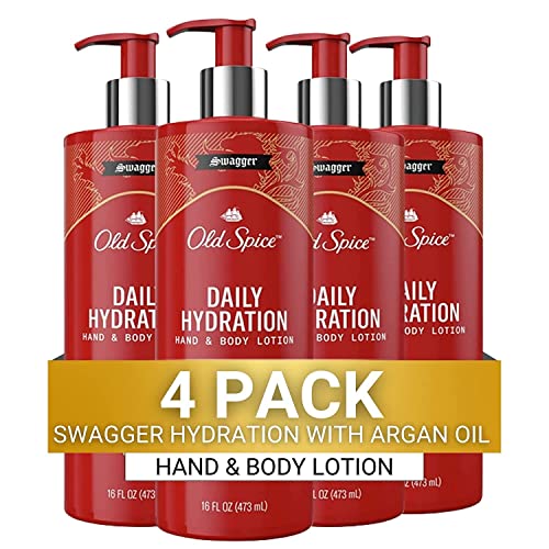 51B7TvbgqWL.jpg Old Spice Daily Hydration Hand & Body Lotion for Men, Swagger with Argan Oil, 16 oz, Pack of 4 - Image 1