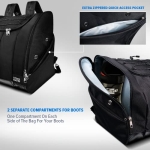OutdoorMaster Boot Bag POLAR BEAR - 50L Ski Boots and Snowboard Boots Bag, Excellent for Travel with Waterproof Exterior & Bottom - for Men, Women and Youth - Black - Image 4