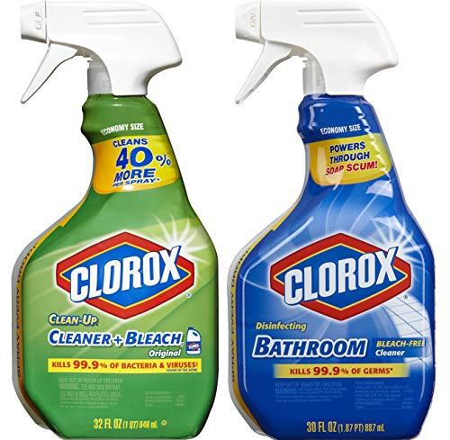 Version 1.0.0 Clorox Clean-Up All Purpose Cleaner with Bleach, Original, 32 Ounce Disinfecting Bathroom Cleaner, Bleach Free, 30 Ounce - Image 1
