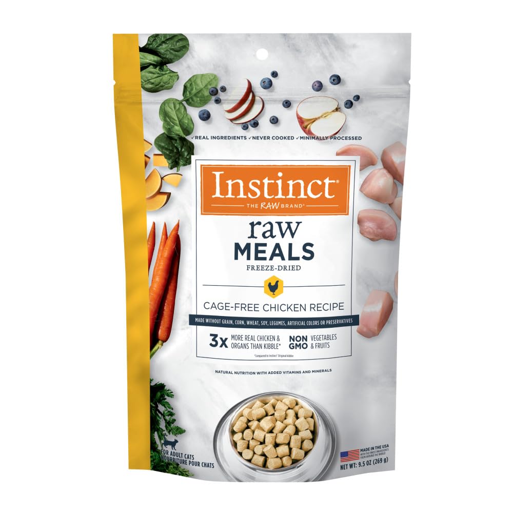 Version 1.0.0 Instinct Raw Meals Freeze-Dried Chicken Cat Food, 9.5 oz. Bag - Image 1