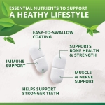 Calcium 1200 mg Plus Vitamin D3, Bone Health & Immune Support - Nature's Calcium Supplement with Extra Strength Vitamin D for Extra Strength Carbonate Absorption Dietary Supplement - 120 Tablets - Image 5