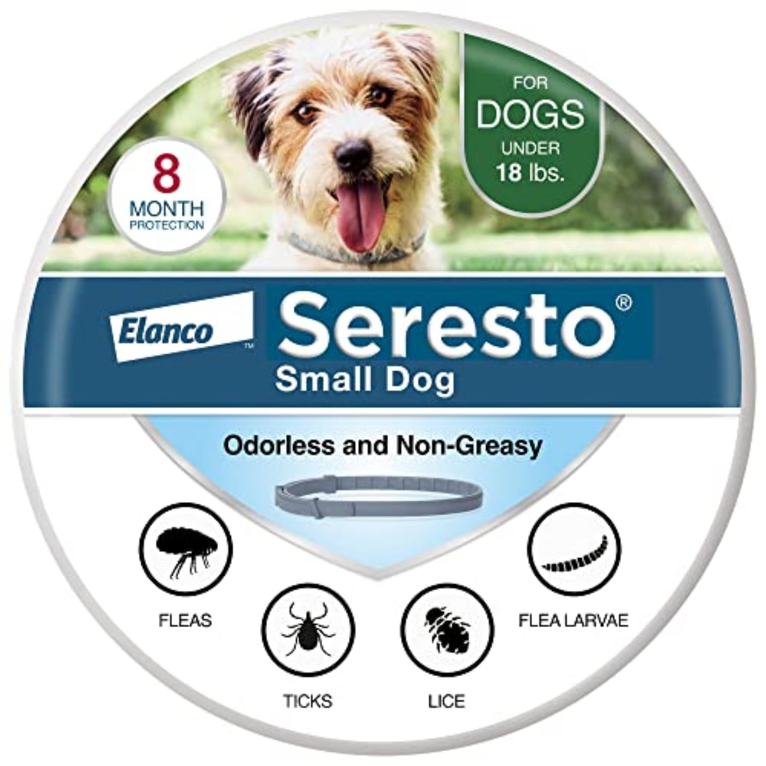Version 1.0.0 Seresto Small Dog Vet-Recommended Flea & Tick Treatment & Prevention Collar for Dogs Under 18 lbs. | 8 Months Protection - Image 1