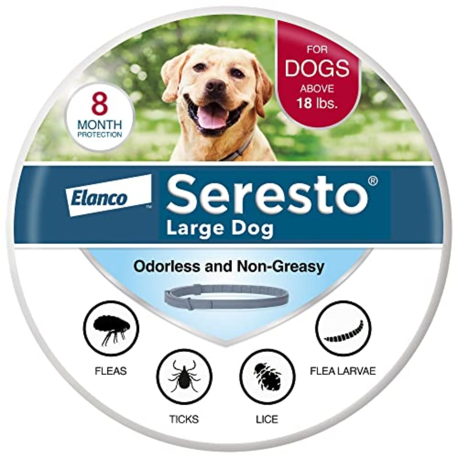Version 1.0.0 Seresto Large Dog Vet-Recommended Flea & Tick Treatment & Prevention Collar for Dogs Over 18 lbs. | 8 Months Protection - Image 1