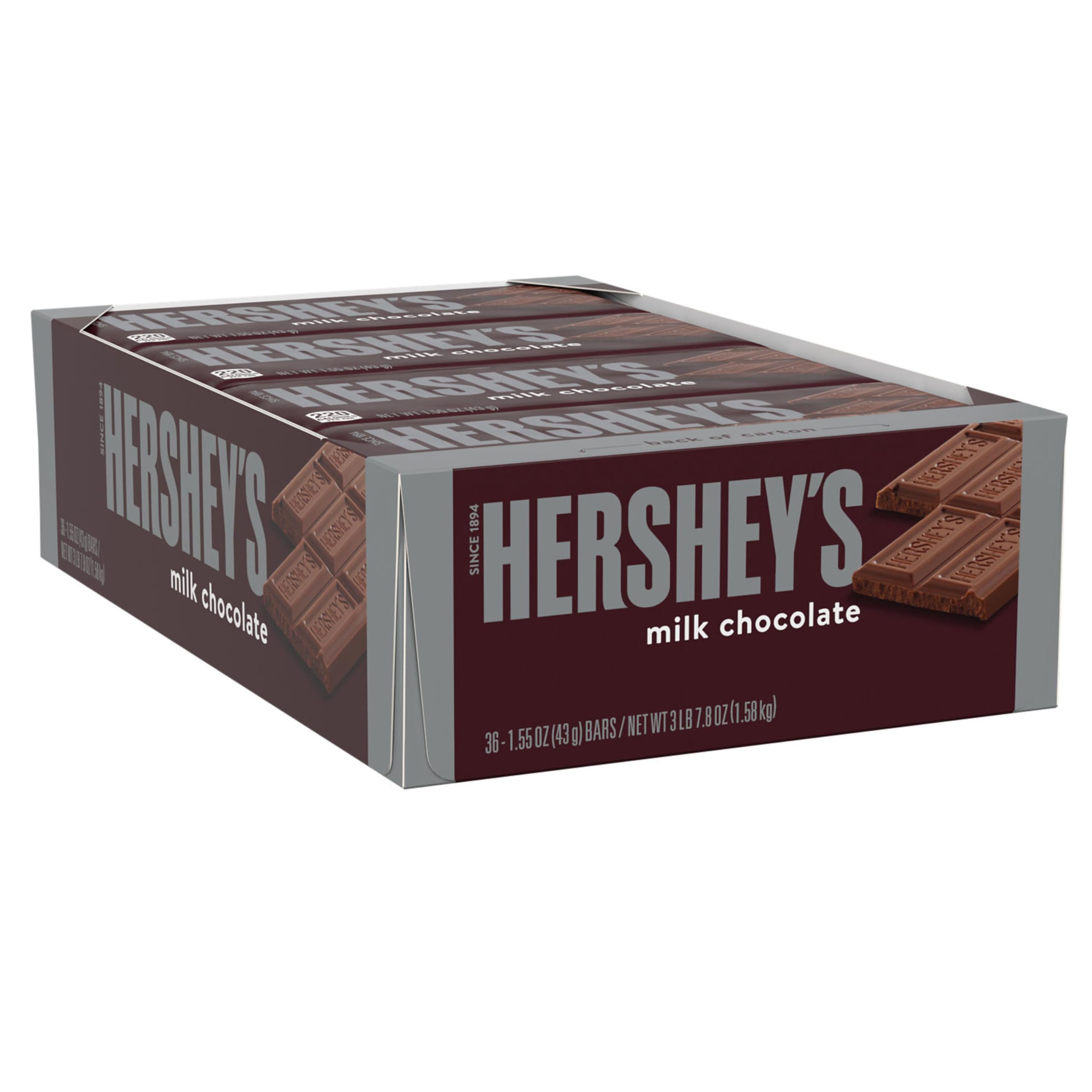 Version 1.0.0 HERSHEY'S Milk Chocolate Candy Bars, 1.55 oz (36 Count) - Image 1